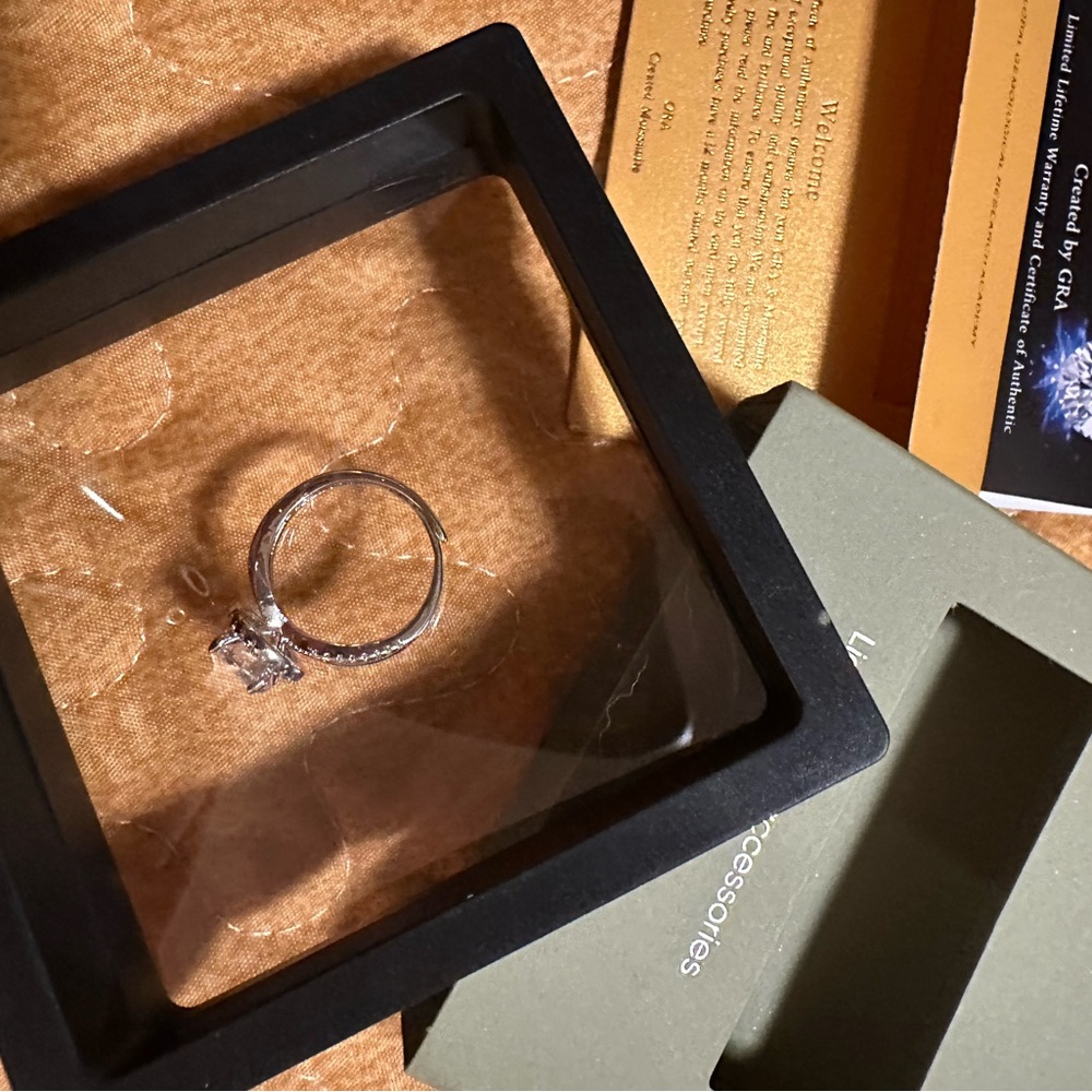 Dazzling Moissanite Halo Ring - Picture 9 of 16
